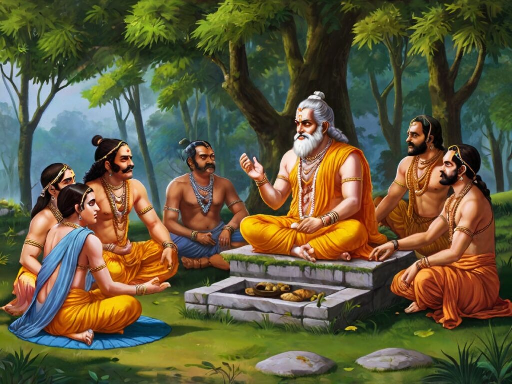 The Pandavas' encounter with Sage Vyasa